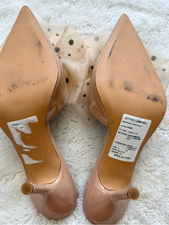 NEW!!! Jeffrey Campbell women heel mules size with bow 9 US - Picture 4 of 6